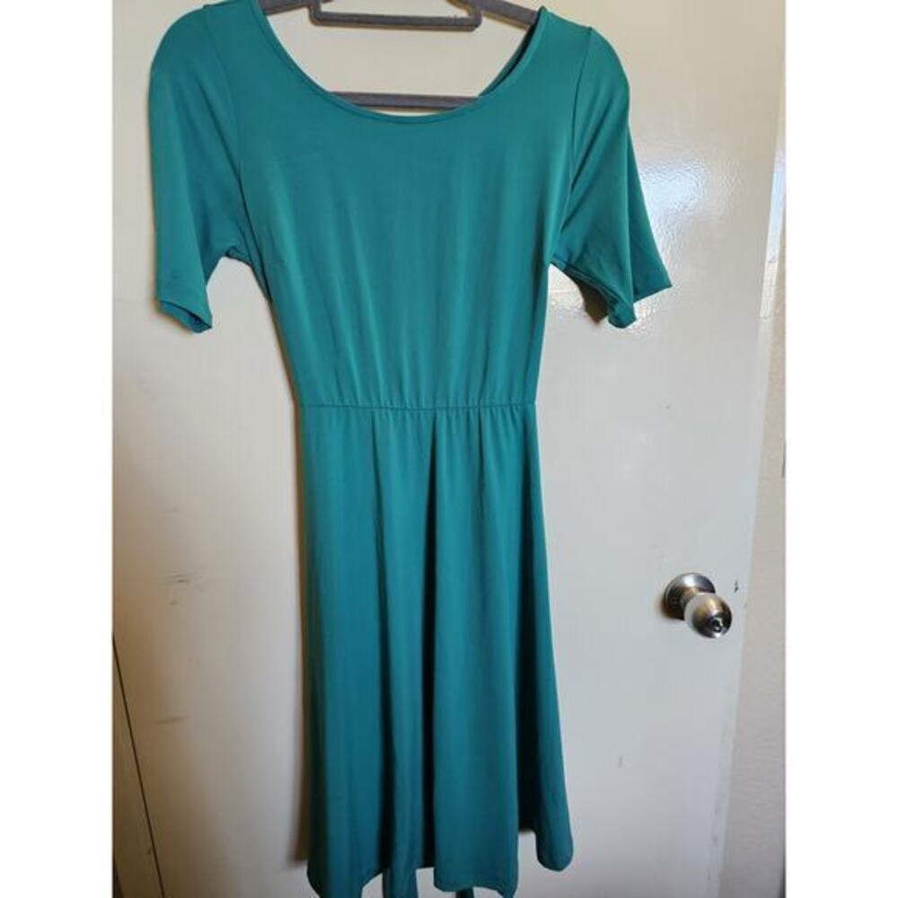 SOMA‎ Tie At Waist Knit Dress Teal Dolman Sleeve Women's Small